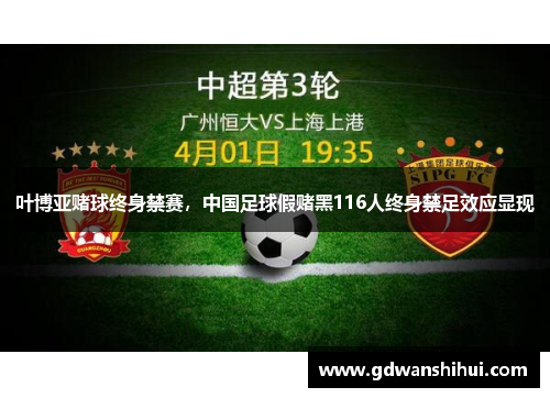 叶博亚赌球终身禁赛，中国足球假赌黑116人终身禁足效应显现